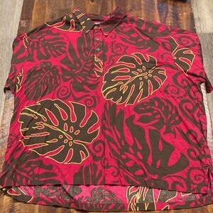 Manuheali’i pullover Tropical leaf Hawaiian shirt 3X